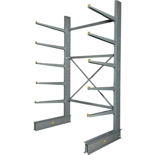 Global Industrial Single Sided Heavy Duty Cantilever Rack Starter, 2in Lip, 72inWx50inDx120inH 320824 - main